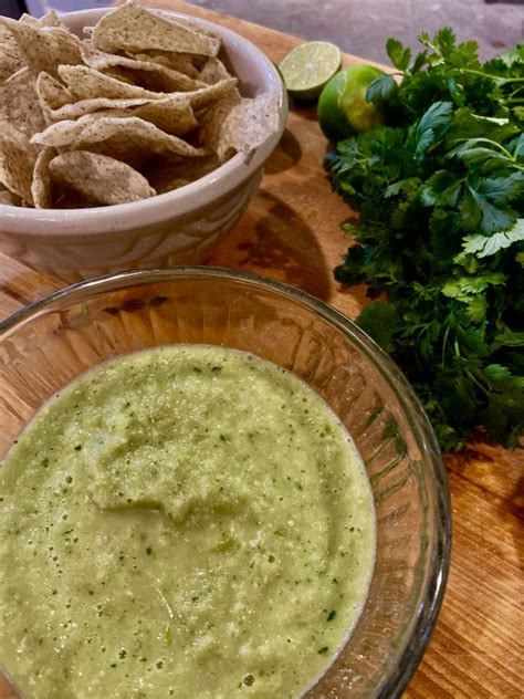 roasted-tomatillo-and-garlic-salsa-the-sown-life image