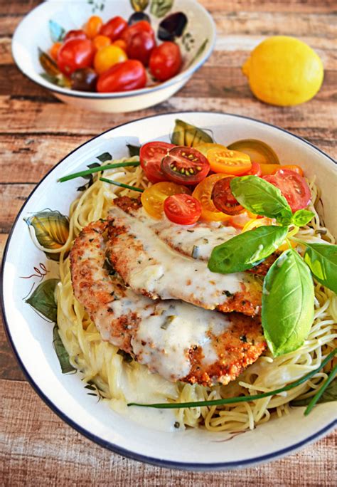 parmesan-crusted-chicken-with-herb-butter-sauce image