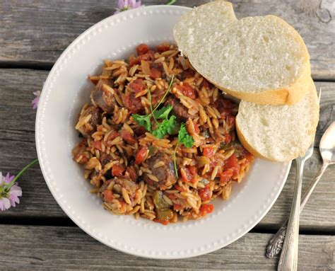italian-sausage-and-orzo-one-skillet-meal-that-is-delicious image