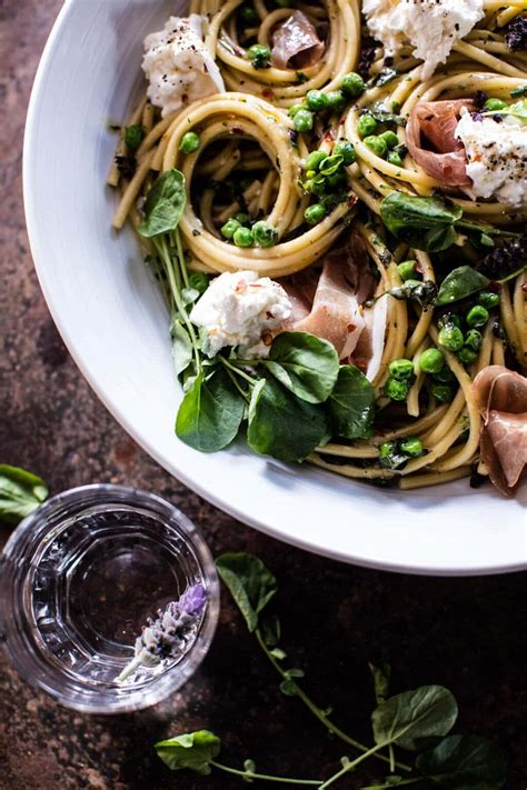 simple-buttery-spring-pea-and-burrata-pasta-with-prosciutto image