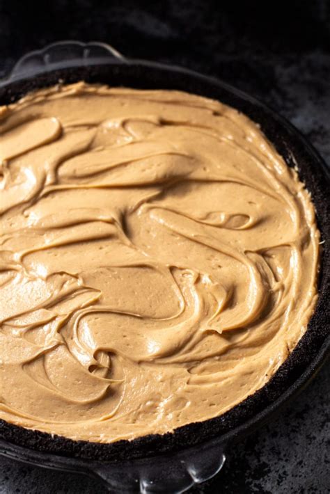 easy-peanut-butter-pie-with-oreo-crust-everyday-pie image