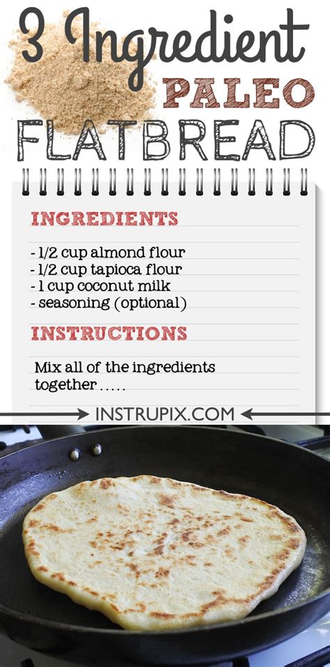 healthy-3-ingredient-paleo-flatbread-recipe-gluten-free image