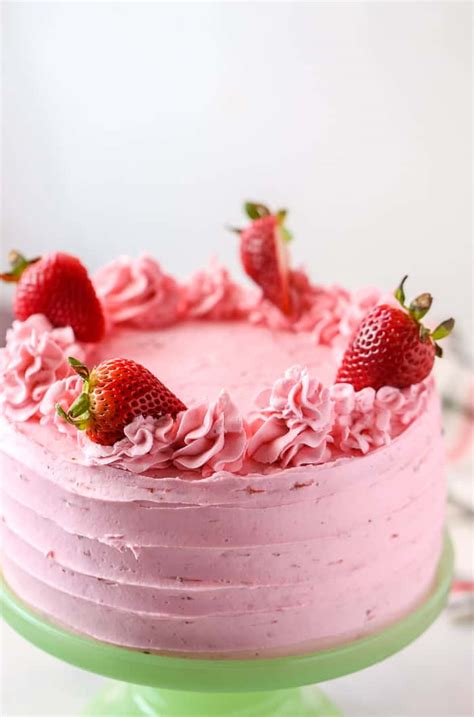 strawberry-cake-with-strawberry-frosting-a-classic image