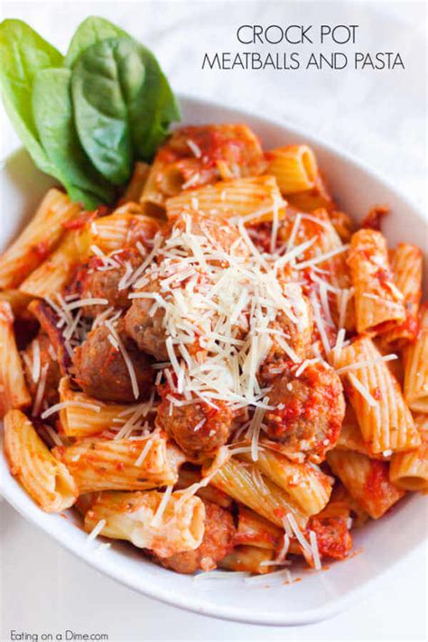 crock-pot-meatballs-and-pasta-only-4-ingredients image