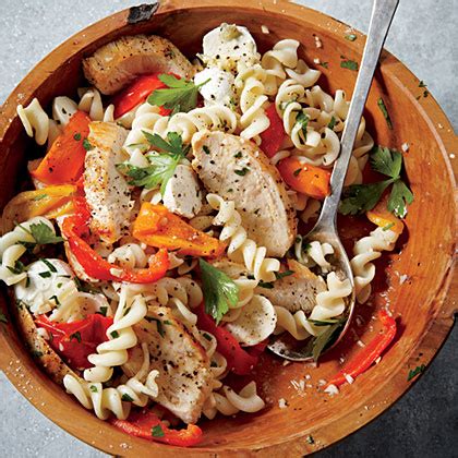 sauted-chicken-with-roasted-pepper-pasta image
