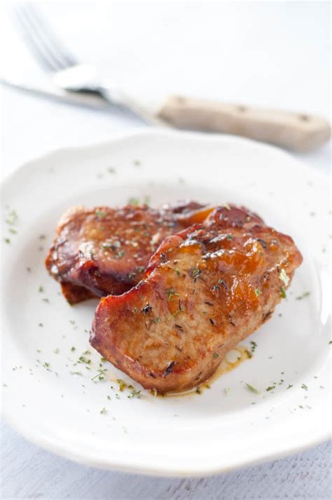 slow-cooker-peach-glazed-pork-chops image
