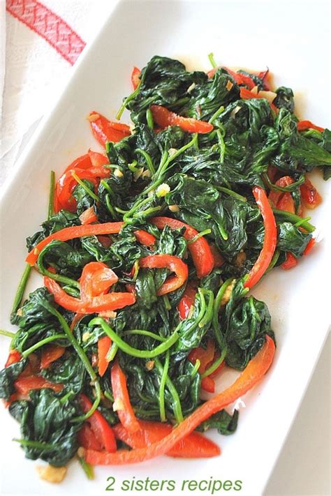 sauteed-spinach-with-garlic-ginger-peppers-2 image