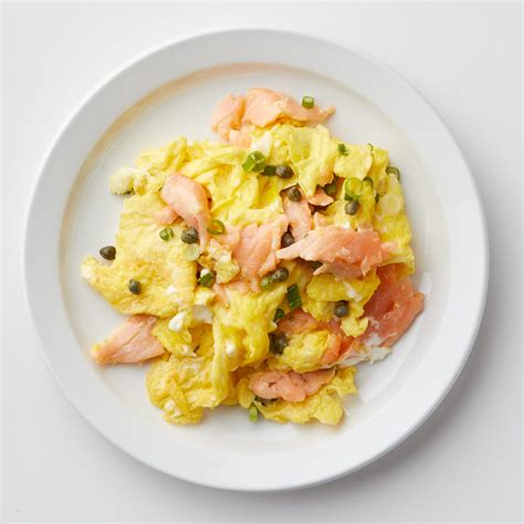 smoked-salmon-scrambled-eggs-eatingwell image