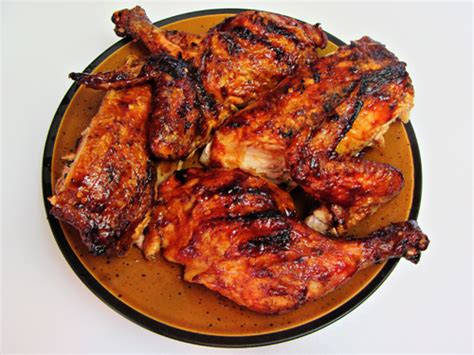 grilled-butterflied-whole-chicken-with-barbecue-sauce image