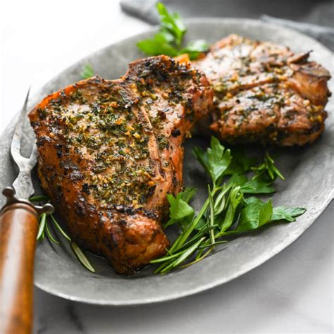 grilled-veal-chops-with-garlic-herb-crust-garlic-zest image