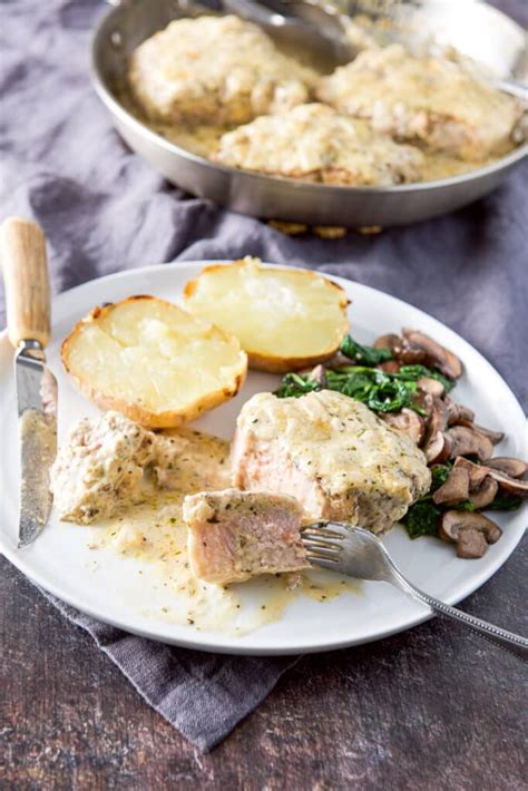 creamy-pork-chops-dishes-delish image