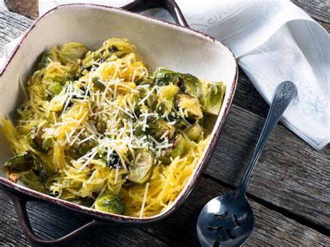parmy-roasted-spaghetti-squash-and-brussels-sprouts image