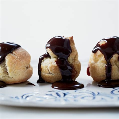 salted-caramel-cream-puffs-with-warm-chocolate-sauce image