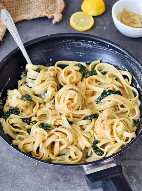 easy-lemon-pasta-creamy-sauce-recipe-elavegan image