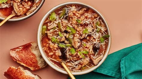 mushroom-farro-soup-recipe-bon-apptit image