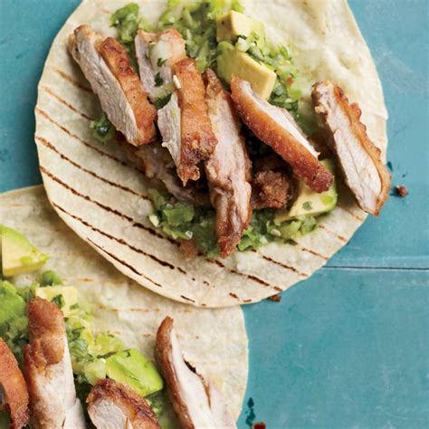 fried-chicken-tacos-recipe-andrew-zimmern-food-wine image