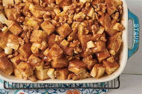caramel-apple-bread-pudding-recipe-king-arthur-baking image
