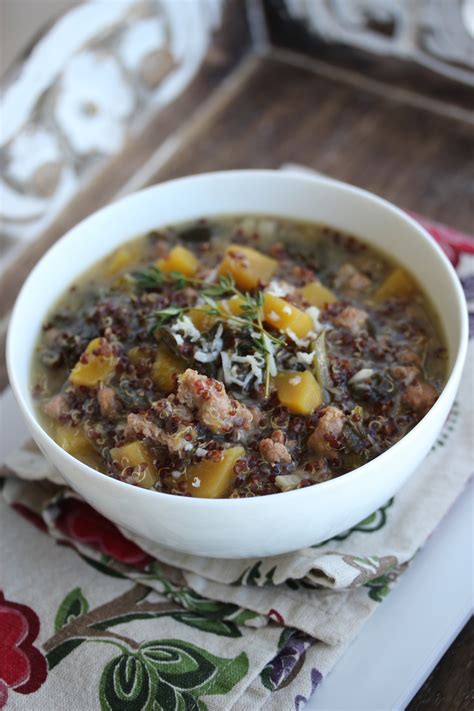 slow-cooker-turkey-sausage-squash-and-quinoa-soup image