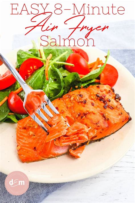 8-minute-air-fryer-salmon-recipe-maple-glazed image
