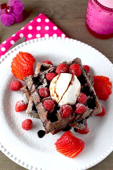 double-chocolate-waffles-recipe-lemon-blossoms image