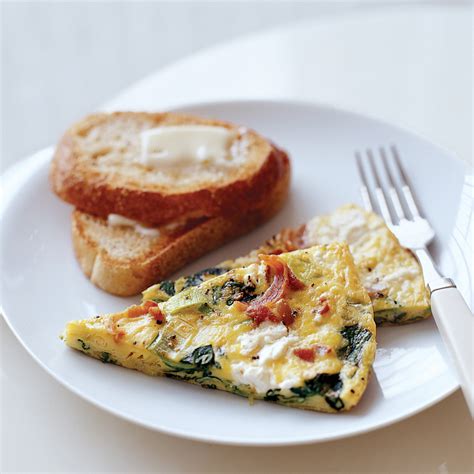 spinach-and-goat-cheese-frittata-recipe-food-wine image