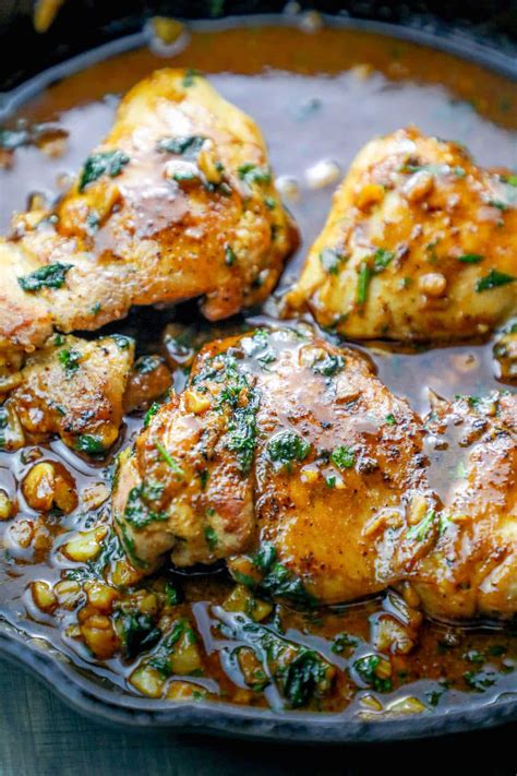 blackened-chicken-thighs-with-garlic-butter-sauce image