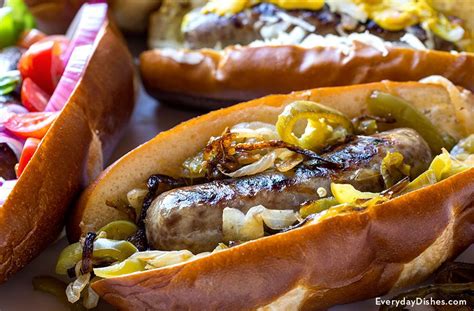 grilled-beer-brats-recipe-everyday-dishes image