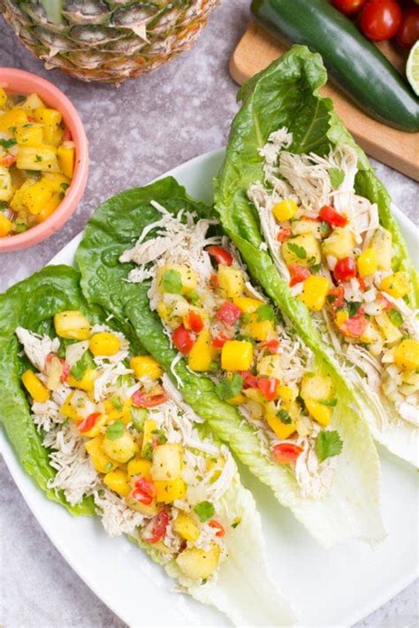 pineapple-mango-salsa-chicken-lettuce-wraps image
