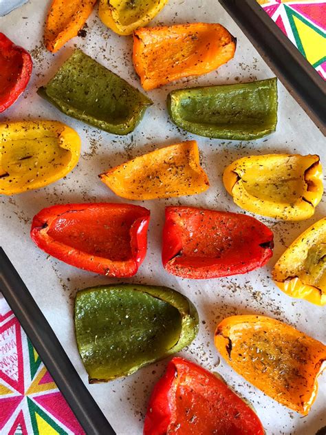 oven-roasted-bell-peppers-recipe-melanie image