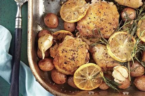 lemon-garlic-rosemary-chicken-and-potatoes image