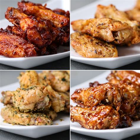 oven-baked-chicken-wings-4-ways-recipes-tasty image