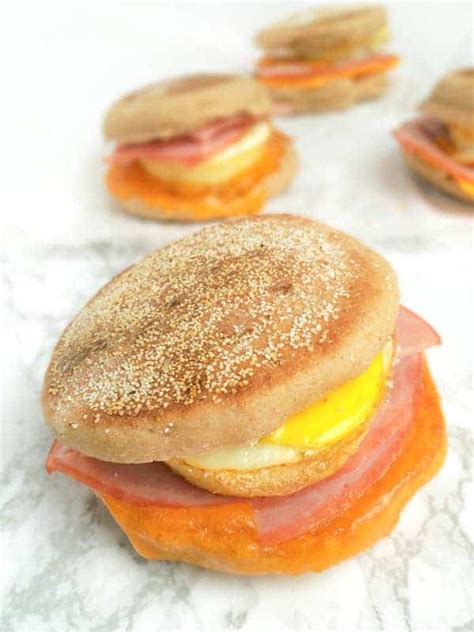 egg-ham-and-cheese-breakfast-sandwiches-the image