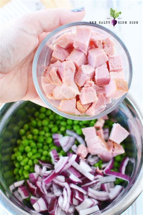 ham-and-pea-salad-easy-side-dish image