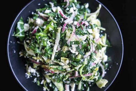 tangy-collard-greens-slaw-with-feta-food-fidelity image