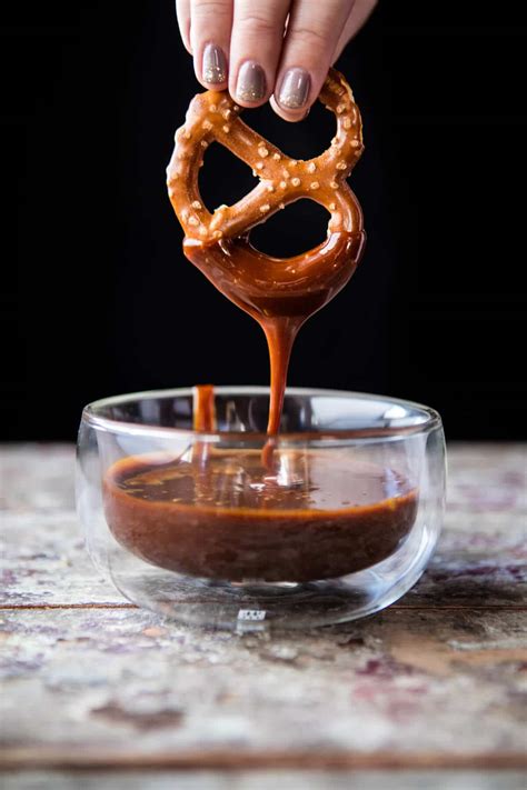 salted-caramel-chocolate-covered-pretzels-half-baked image
