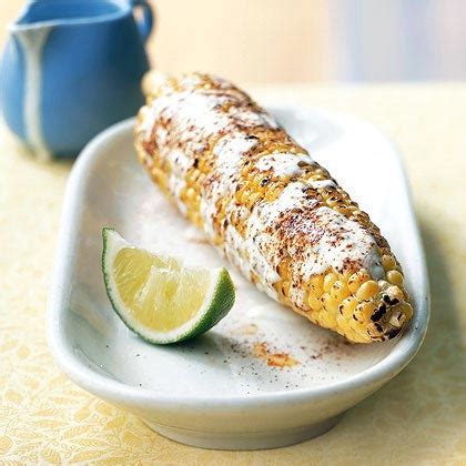 grilled-mexican-corn-with-crema-recipe-myrecipes image