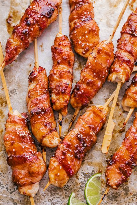 honey-garlic-bacon-wrapped-chicken-kabobs-the-food image
