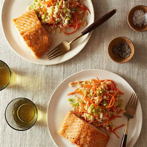salmon-with-thai-rice-salad-recipe-food-wine image