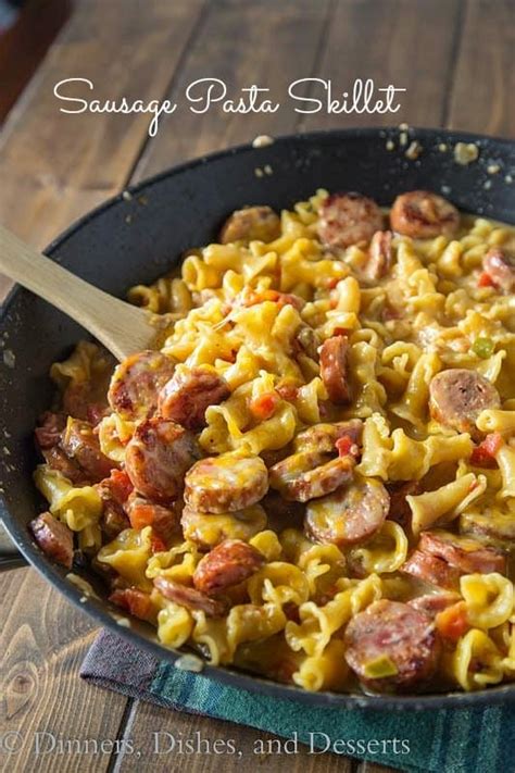 sausage-pasta-skillet-dinners-dishes-and-desserts image