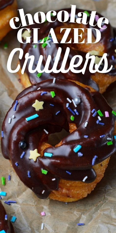 crullers-with-chocolate-glaze-sweet-cs-designs image