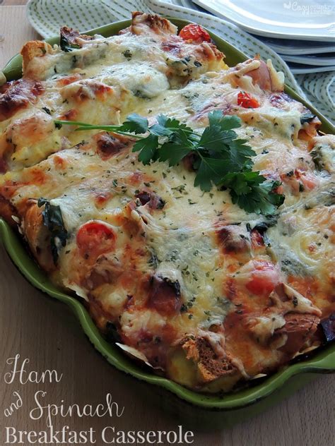 cheesy-ham-spinach-overnight-breakfast-casserole image