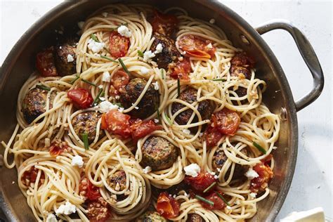 mediterranean-meatballs-and-herb-pasta-whats-gaby image