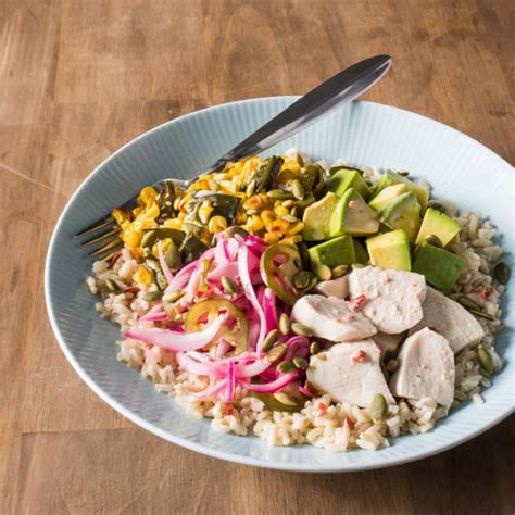 southwestern-brown-rice-bowl-with-vegetables-and image