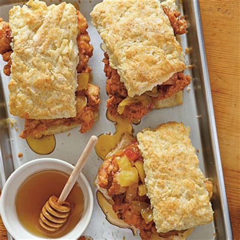 fried-chicken-thighs-biscuits-recipe-myrecipes image