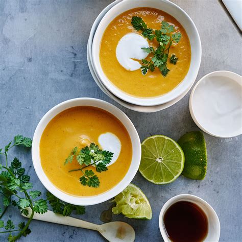 thai-inspired-curry-carrot-soup-recipe-eatingwell image