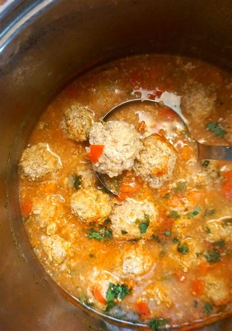 healthy-romanian-meatball-soup-with-rice-my image