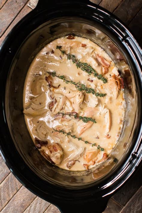 slow-cooker-chicken-with-bacon-gravy image