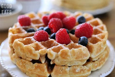 fluffy-homemade-waffles-recipe-so-easy-grace image