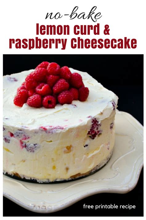 deep-lemon-curd-and-raspberry-no-bake-cheesecake image