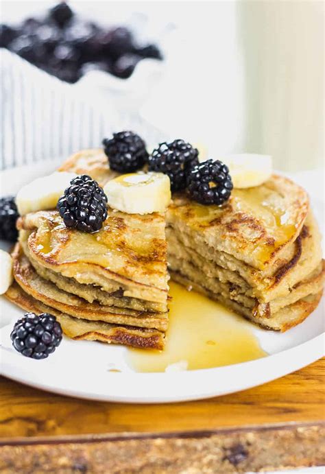 vegan-banana-oatmeal-pancakes-healthier-steps image